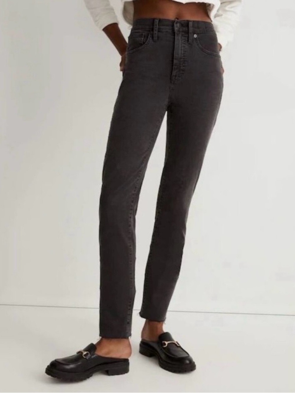 Madewell Stovepipe Black High-Rise Jeans